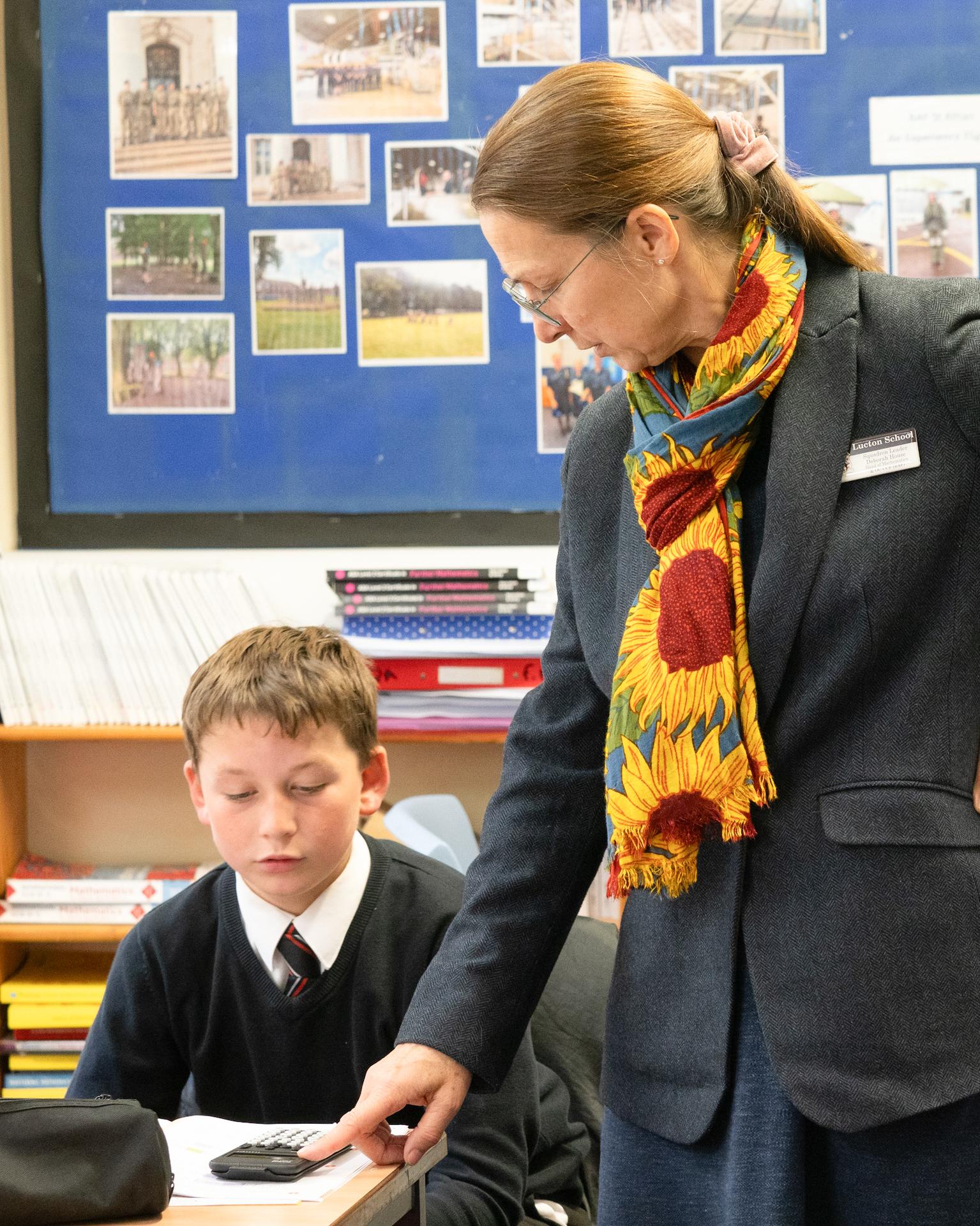 Lucton pupil in chemistry lesson